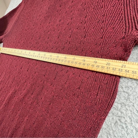 Tommy Bahama Sweater Mens XL Dark Maroon Quarter Zip Long Sleeve - Picture 8 of 9